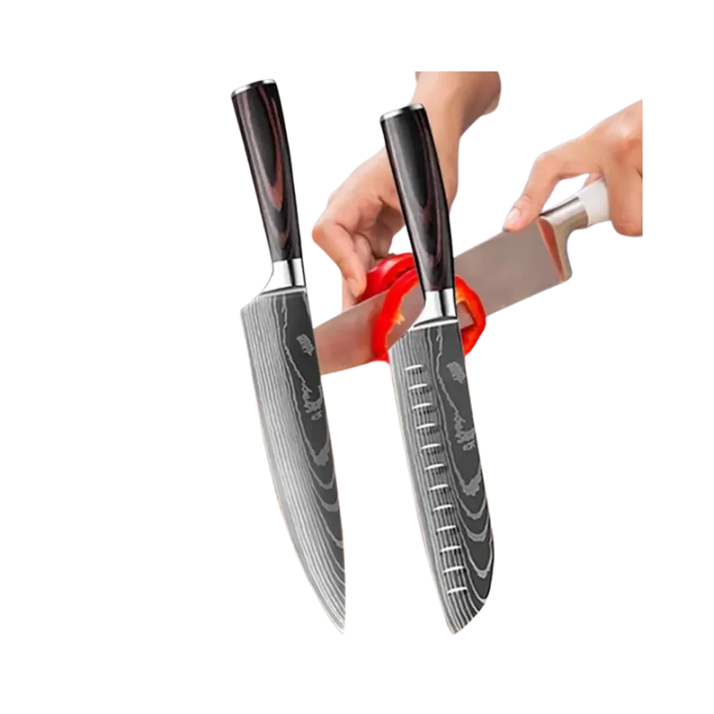 Couteau Santoku Professionnel - ChefSharp - Mes-Couteaux