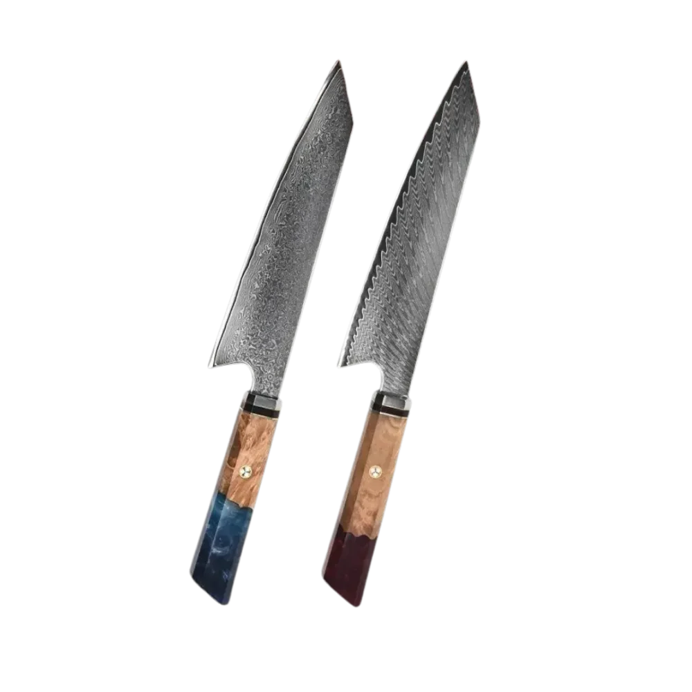 Couteau de Chef en Damas - CuisineElite - Mes-Couteaux