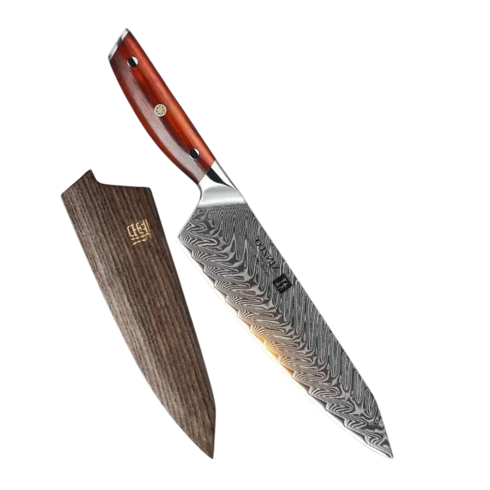 Couteau de Chef Damas - RoseWoodPro - Mes-Couteaux