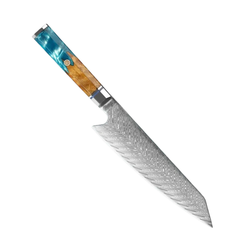Couteau Kiritsuke Élite - BlueResinSlice - Mes-Couteaux