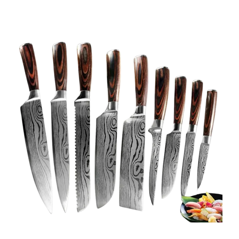 Couteau de Chef Damassé - SteelCraft Elite - Mes-Couteaux