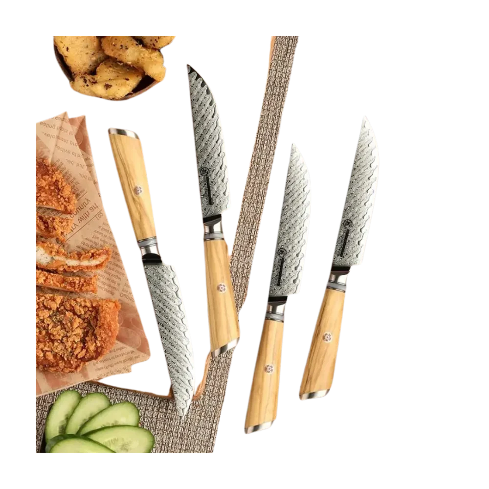 Couteau de Chef Damas - OliveSteel Craft - Mes-Couteaux
