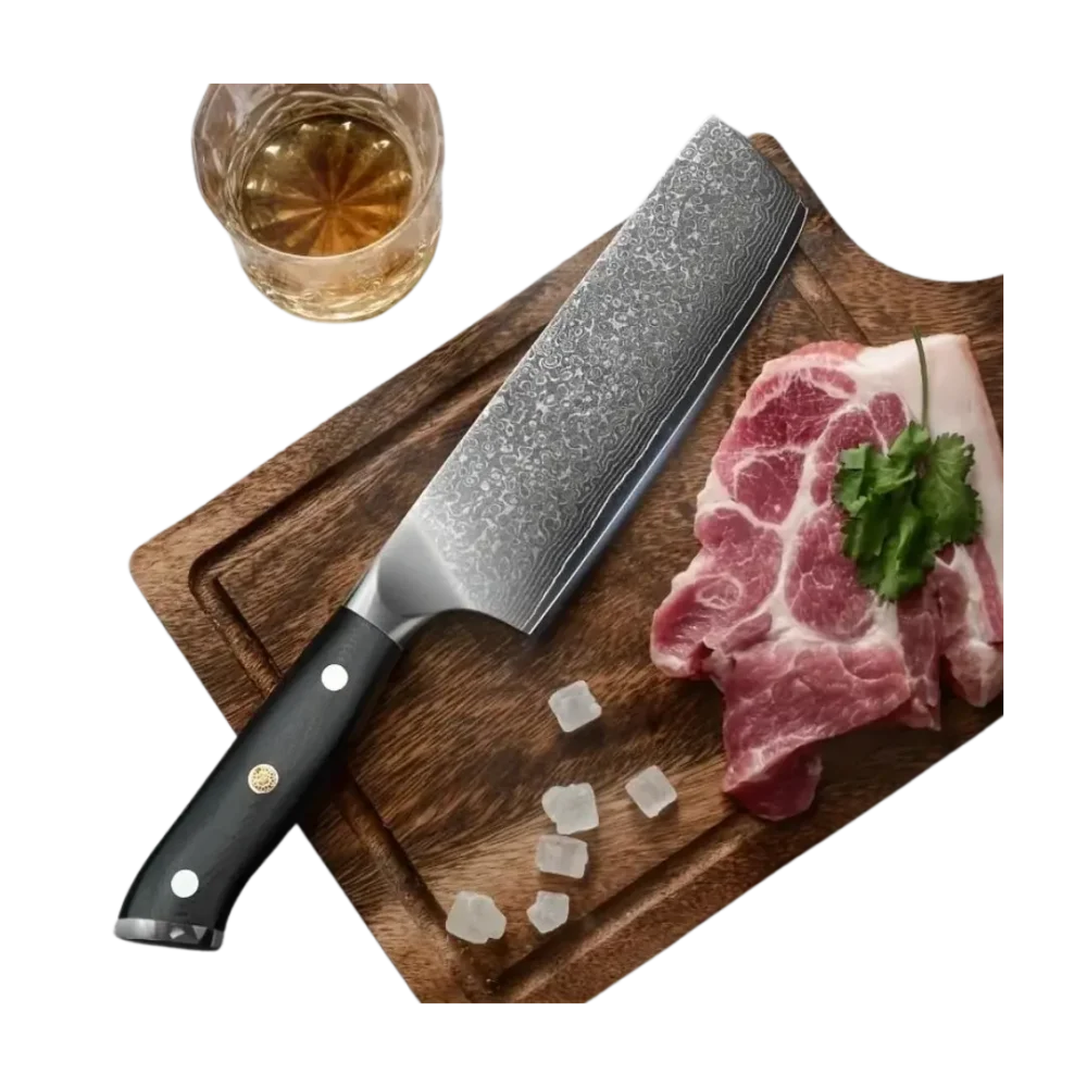 VG10 Couteau à légumes en acier inoxydable, couteau à légumes en acier Damas, Chef de cuisine spécial viande TB9195 - Mes-Couteaux