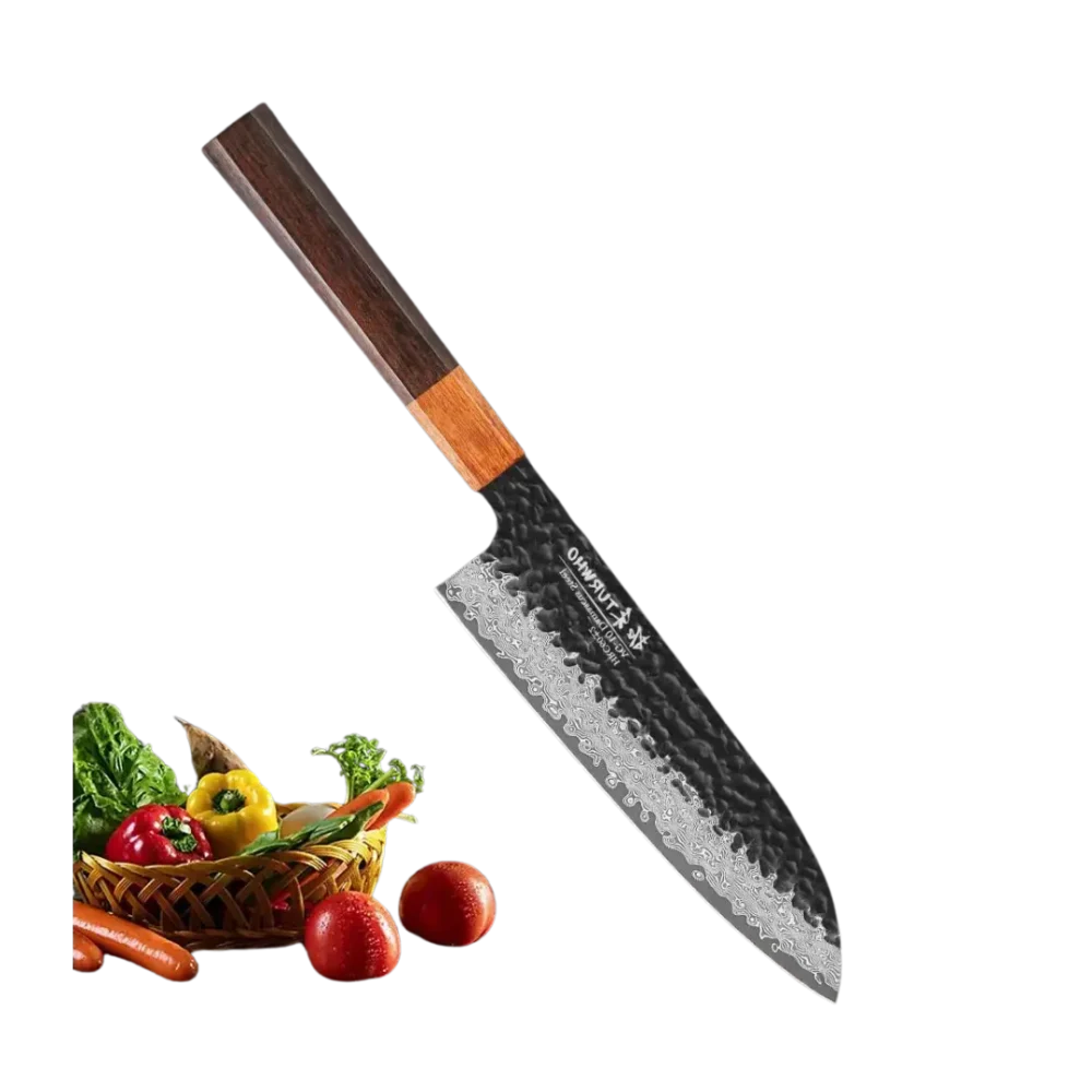 Couteau Santoku en Acier Damas - BladeArtisan - Mes-Couteaux